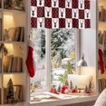thumbnail image 3 of Valances for Windows Winter Christmas Rod Pocket Cafe Window Treatments Valance Curtains for Kitchen Bathroom Laundry Basement Windows 42"x18", 3 of 7