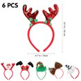 thumbnail image 2 of Frcolor 6 piezas Diademas navideñas Elegantes Tocados Navideños Aros para el Cabello Accesorios para el Cabello Niños Adultos Recuerdos de Fiesta de Navidad, 2 of 7
