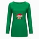thumbnail image 3 of Pntutb Mujer Casual Cuello Redondo Navidad Manga Larga Estampado Camiseta Top Blusa Pntutb Pntutb-6690, 3 of 7