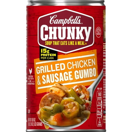 (4 Pack) Campbell's Chunky Grilled Chicken & Sausage Gumbo, 18.8 oz. (4 pack)