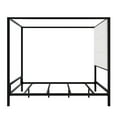 thumbnail image 5 of Euroco Metal Queen Size Canopy Bed with Upholstery Headboard, Black, 5 of 8