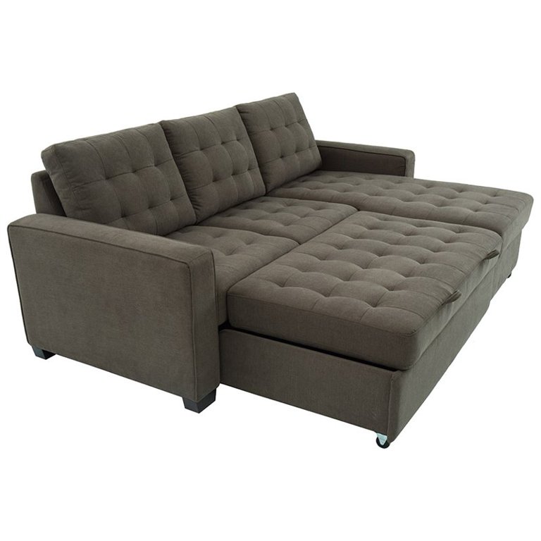 Serta Chester Convertible Sleeper Chaise Sofa Baci Living Room