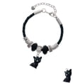 thumbnail image 2 of Delight Jewelry Resin Black Cat Wife Celtic Knot Leather Bead Bracelet, 7"+2" Extender, 2 of 4
