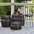 thumbnail image 4 of Household Essentials Resin Wicker Side Table, Brown, 4 of 4