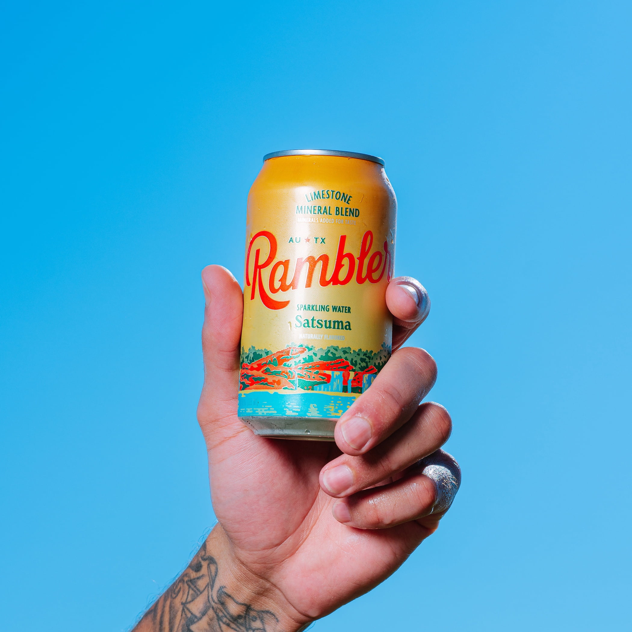 Rambler Sparkling Water, Satsuma 8pk Cans, Texas Limestone Rambler Sparkling Water, Satsuma 8pk Cans, Texas Limestone