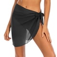 thumbnail image 2 of Qzwdhjm Swimsuit Coverups for Women Sarong Beach Bikini Wrap Semi-Sheer Short Skirt Chiffon Scarf for Summer Swimwear, 2 of 6