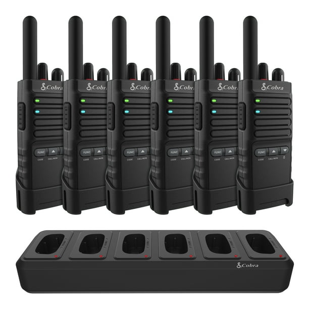 Cobra Business Series PX655 Pro Business 2W FRS Radios 6Pack with 6 Port Charging Dock