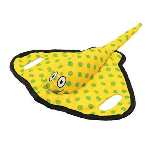 Snuggle Puppy Tender-Tuffs - Yellow Stingray Tug of War Plush Dog Toy - Great for Play and Interaction with Puncture Resistant Squeaker