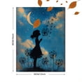 thumbnail image 3 of Qisvanset Girl Blowing Dandelion Canvas Wall Art 15.75x11.81 Inches, 3 of 8