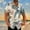 6#Multicolor, variant on DPTALR Men's Casual Printed Turndown Collar Button Short Sleeve Shirt,Multicolor, XXL