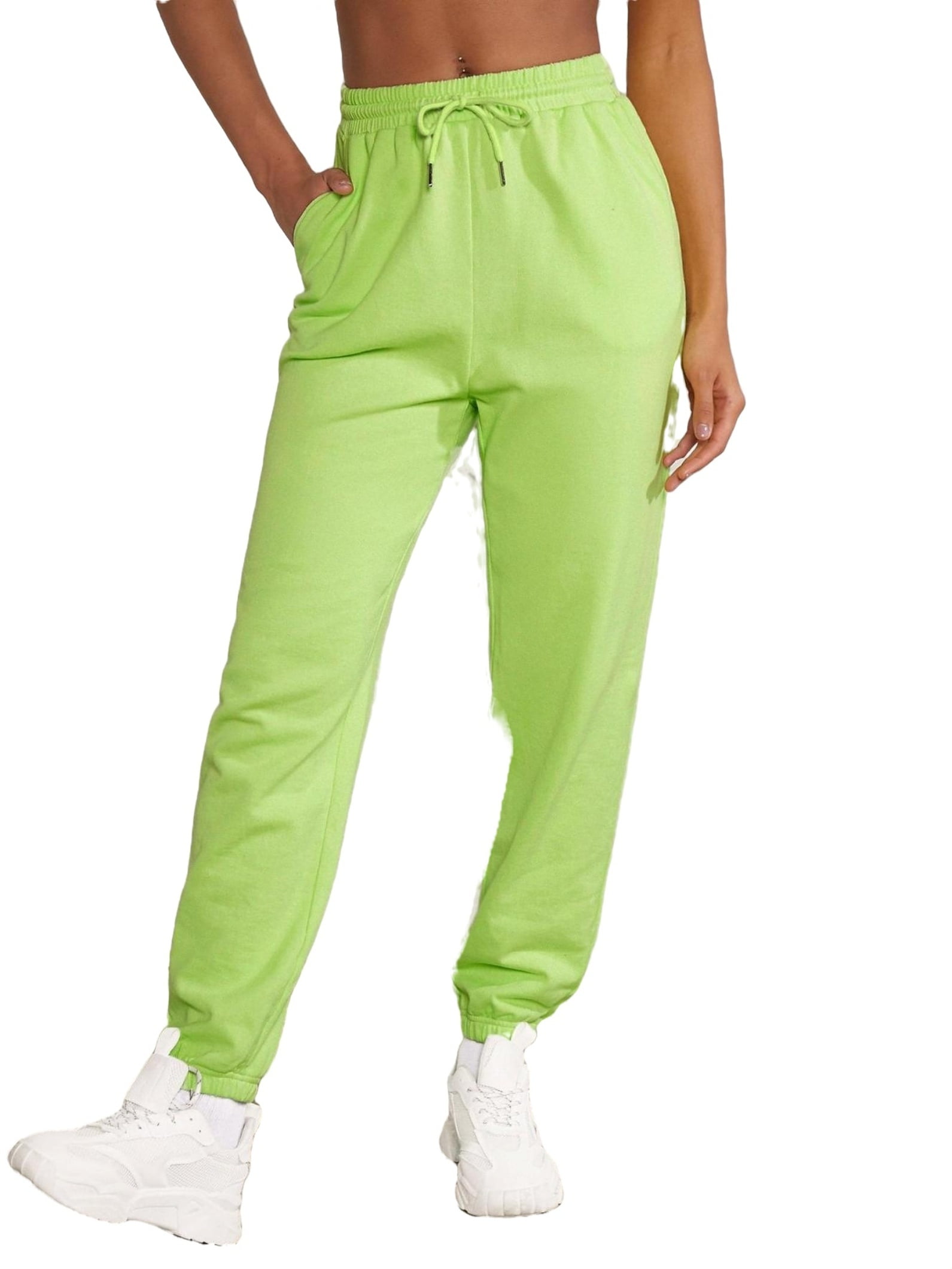 Lime green jogging pants sale