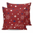 thumbnail image 7 of Outdoor Pillow Covers Throws 4th of July White Blue Star on Red,Waterproof Pillow Cases Pack of 2 Patriotic Liberty Concept,Durable Cushion Cover Pillowcase for Patio Balcony Couch Garden, 7 of 7