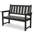 thumbnail image 1 of Banco Memorial ACUEL HDPE para 2 personas, resistente a la intemperie, para exteriores, negro, 1 of 6