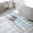 Blue, variant on Boho Stripes Bathroom Runner Rugs Non Slip Washable Absorbent Narrow Long Bath Mat Modern Minimalist Lines Texture Blue Runner Rugs for Kitchen Hallway Bedroom Laundry Study Room 15.7"x47.2"