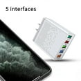 NGHnuifg USB 5 Port Wall Charger Portable Fast Charger For Smart