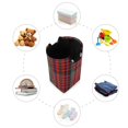 thumbnail image 7 of Yayeee Freestanding Laundry Hamper with Handle Collapsible Large Storage Basket for Clothes, Red and Blue Pattern, 7 of 7