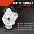 thumbnail image 2 of A-Premium Belt Tensioner Assembly with 2Pc Pulley Compatible with Ford Excursion 2000-2003 F-250 F-350 Super Duty E-350 Super Duty 1999-2003, 2 of 7