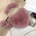 thumbnail image 3 of Bolsa de hombro con cadena y asa superior para mujer Valentine Plush 3D Love (rosa) Likrtyny Para Estrenar, 3 of 6
