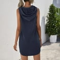 thumbnail image 4 of Women's Slim Cropped Hoodie Drawstring Athleisure Sleeveless Casual Dress Comfortable Stylish Solid Color Summer Outfit 2025 Vacation Dress Stylish Beach Sundress, 4 of 8