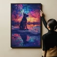 thumbnail image 6 of Starry Night Canvas Inspired German Pinscher Dog Pet Family Friend Peace Oil Painting Art Print Poster Wall Decor, 6 of 6