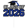 thumbnail image 2 of Decoración para tartas Calarjeta Blue Glitter de la clase 2026, felicidades al graduado, 2 of 7