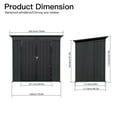 thumbnail image 2 of 6x4 FT Outdoor Storage Shed, Metal Tool Sheds Heavy Duty Storage House with Lockable Doors & Air Vent for Backyard Patio Lawn to Store Bikes, Tools, Lawnmowers, Black, 2 of 5