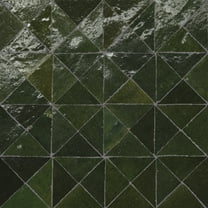 Bedrosians Zagora Triangle Gloss Ceramic Mosaic 12 x 12, Vert Mousse (10.76 sq. ft./Case)