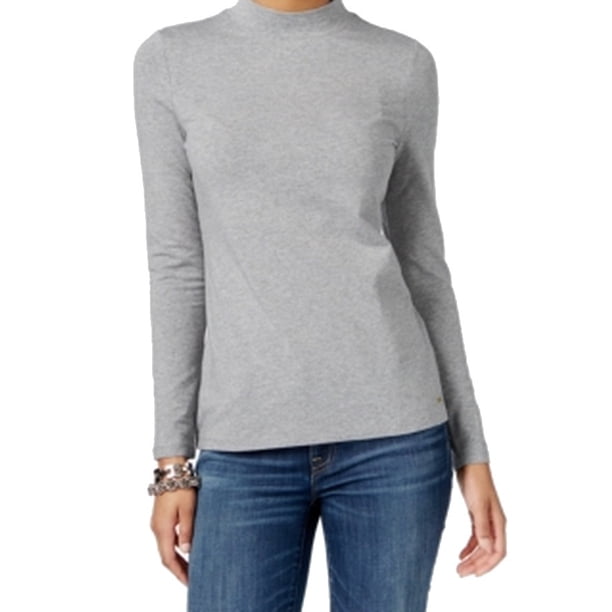 knit mock neck top