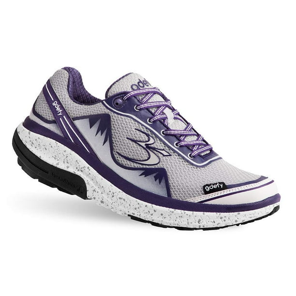Gravity Defyer - Gravity Defyer TB9024FWP: Womens Mighty Walk White/Purple Sneakers (7.5 B(M) US