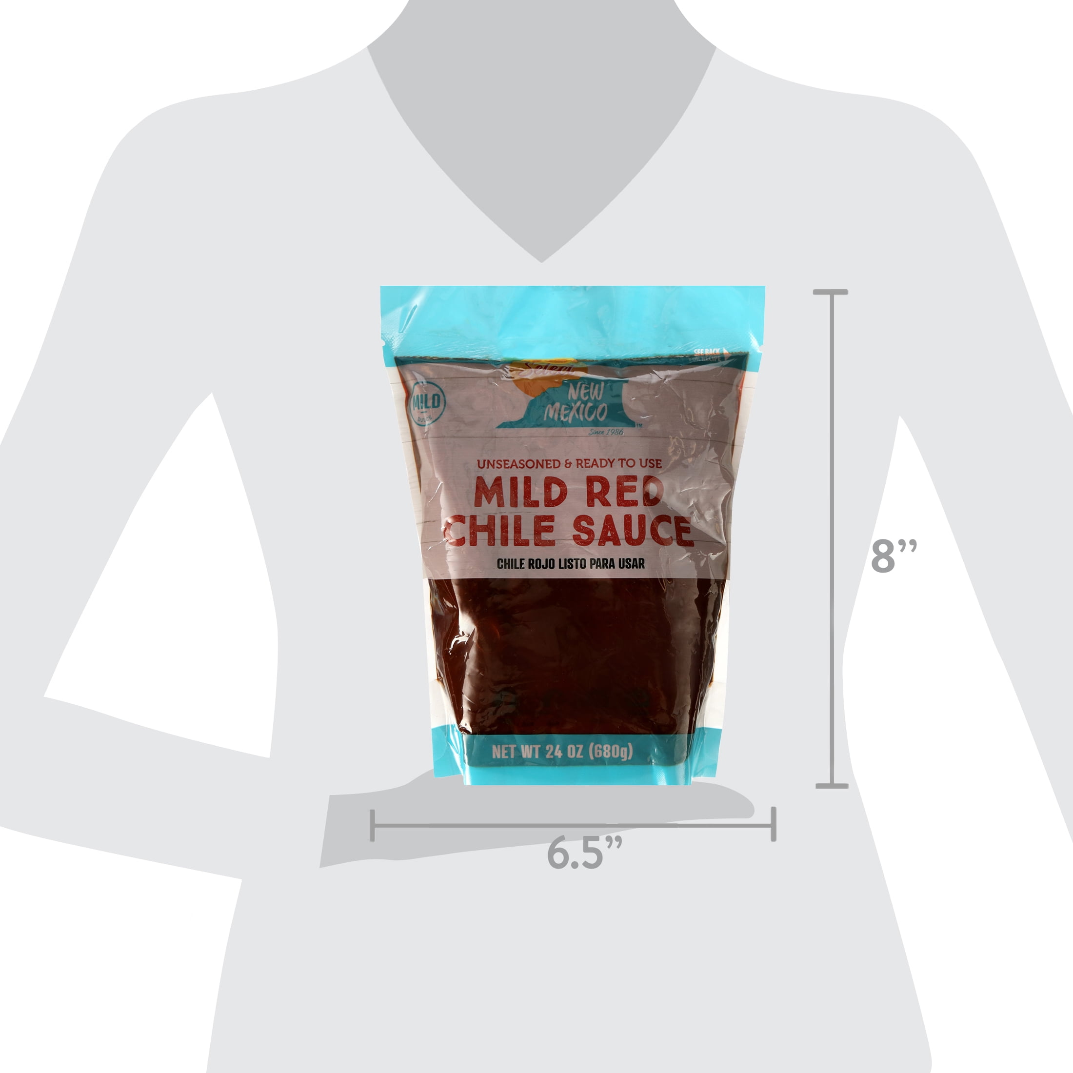 Select New Mexico Mild Red Chile Sauce, 24 oz Pouch – Unseasoned Red Chile Cooking Sauce