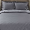 thumbnail image 3 of Better Homes & Gardens 3-Piece Grey Flannel Cotton Percale Duvet Cover Set, Full/Queen, 3 of 14