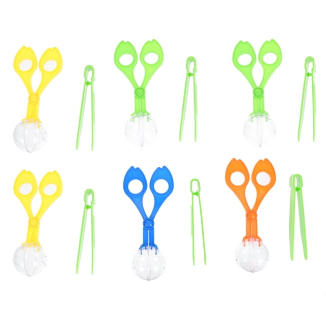 MasteelfCA 6 Sets Kid Outdoor Scissor Clips Kid Insect Catching Tools with Tweezers