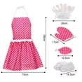 thumbnail image 3 of Fiudx Ofertas flash Artículos en oferta Juego de cocina y horneado para niños de 12 piezas, disfraz de cocina, juego de rol, delantal, sombrero, 3 of 6