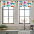 thumbnail image 3 of LALILO Kitchen Curtain Valance Sea Shells And Starfish With Rod Pocket Window Curtain 52"x 18" Set of 2, 3 of 5