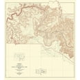 thumbnail image 3 of USGS 12x13 Black Modern Framed Museum Art Print Titled - Grand Canyon West Half Arizona - USGS 1927, 3 of 5