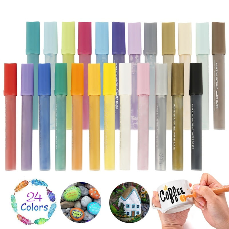 80 colour Markers Pens Permanent Marker Art Paint Pens Rock Glass Pebbles 