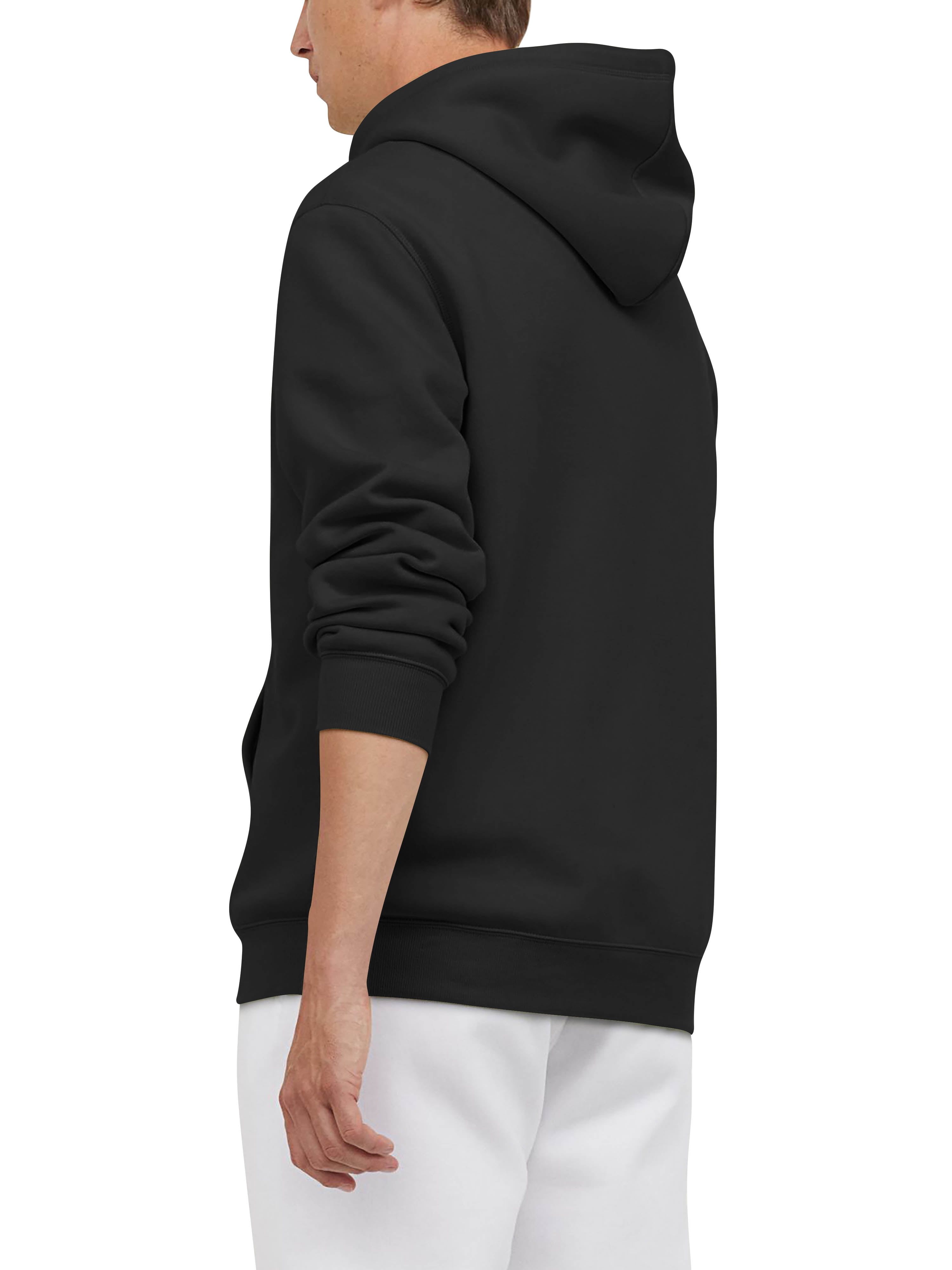 Ma Croix Mens Pullover Hoodie Ultra Soft Fleece Lined Cotton Hooded Sweatshirt With Lycra Ribbing For Performance