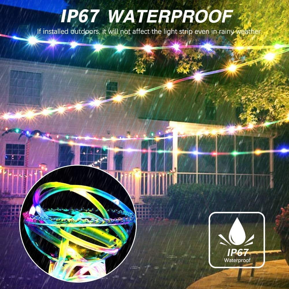 200 LEDs 16 Colors Changing Rope Lights Waterproof Led Outdoor Rope Lights 66ft 