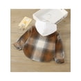 thumbnail image 3 of Inevnen Toddler Kids Boys Girls Flannel Hooded Plaid Shirt Button Baby Hoodie Fall Winter Clothes, 3 of 8