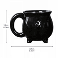thumbnail image 2 of MInHoues Black Witch Cauldron Ceramic Mug, Halloween Themed Cauldron‑Shaped Coffee Cup, Novelty Footed Witch Pot Mug for Home Office Drinkware Halloween Party Decor Holiday Gift, 2 of 7