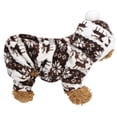thumbnail image 3 of Felpa Café Ciervo Otoño Invierno Cuatro Pies Mascotas Sudaderas Ropa Caliente Pijamas Ropa para Perros Gatos, 3 of 5