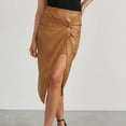 thumbnail image 4 of Sngxgn Womens High Waist Plaid Skirt Pencil Mini Skirts(Khaki,XL), 4 of 6