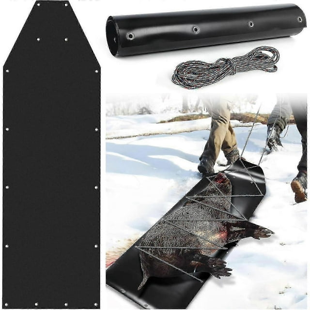 Waterproof Deer Sled with 2 Ropes for Ice Fishing & Firewood Transport