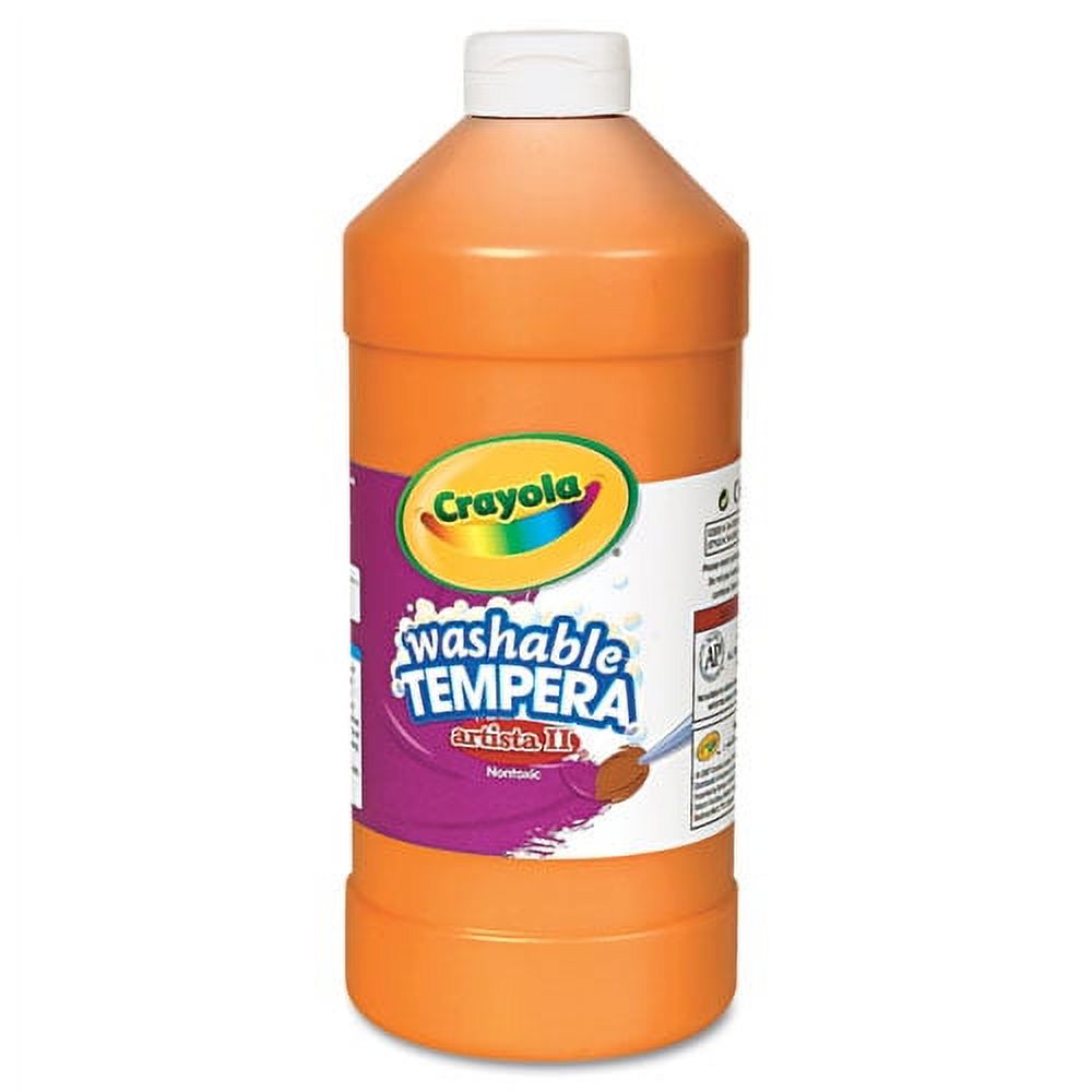 Crayola Orange Washable Tempera Paint, 32 Ounce Squeeze Bottle - image 3 of 8