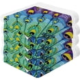 thumbnail image 2 of SKYSONIC 4 PCS Cute Peacock Baby Washcloths Towel Set, Highly Absorbent & Soft Cotton Wash Cloths, Face Hand Towels for Bathroom, Multi-Purpose Fingertip Towels, 12"x 12", 2 of 7