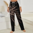 thumbnail image 3 of Fireworks Night Sparkle Winter Female Pants Flannel High Waist Women Pants Lady Warm Straight Leg Plush Trousers, 3 of 7