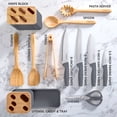 thumbnail image 5 of Farberware Professional Wood Kitchen Utensil and Knife Set with Counter Storage Smoke, 13-Piece, 5 of 13