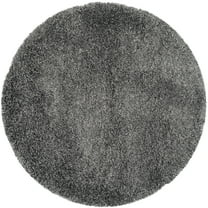 SAFAVIEH California Plush Solid Shag Area Rug, Dark Grey, 3' x 3' Round