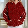 thumbnail image 7 of FNFHFY Graphic Hoodies for Women Polka Dot Printed Oversized Hoodie Y2k Sweatshirts Long Sleeve Hooded Sweatshirt Pullover Tops, 7 of 7