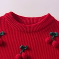 thumbnail image 6 of Gubotare Baby Girl Sweaters Infant Baby Girl Knit Sweater Solid Long Sleeve Pullover Tops Fall Winter Toddler Crewneck Sweatshirt 9 12 Months (Red,9-12 Months), 6 of 9